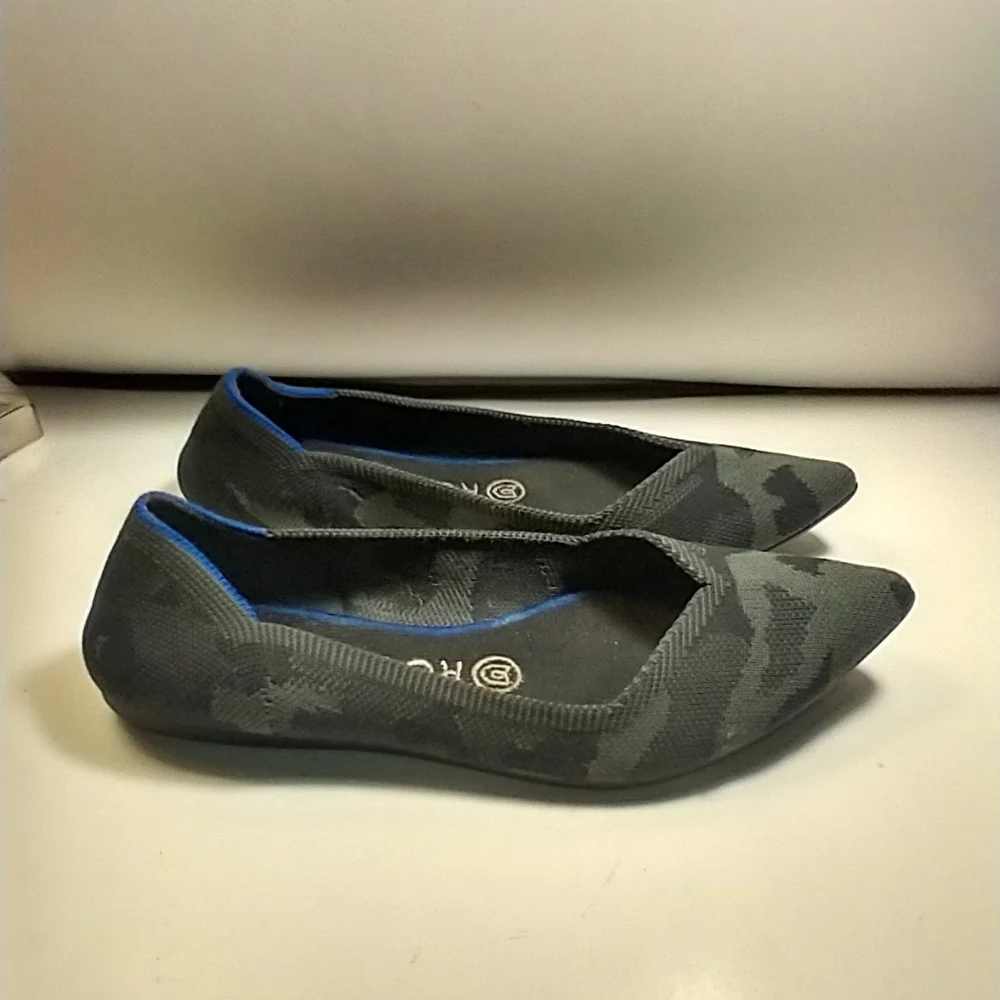 Rothy's The Point Camo Knit Flats Shoes Women's sz 7.5.